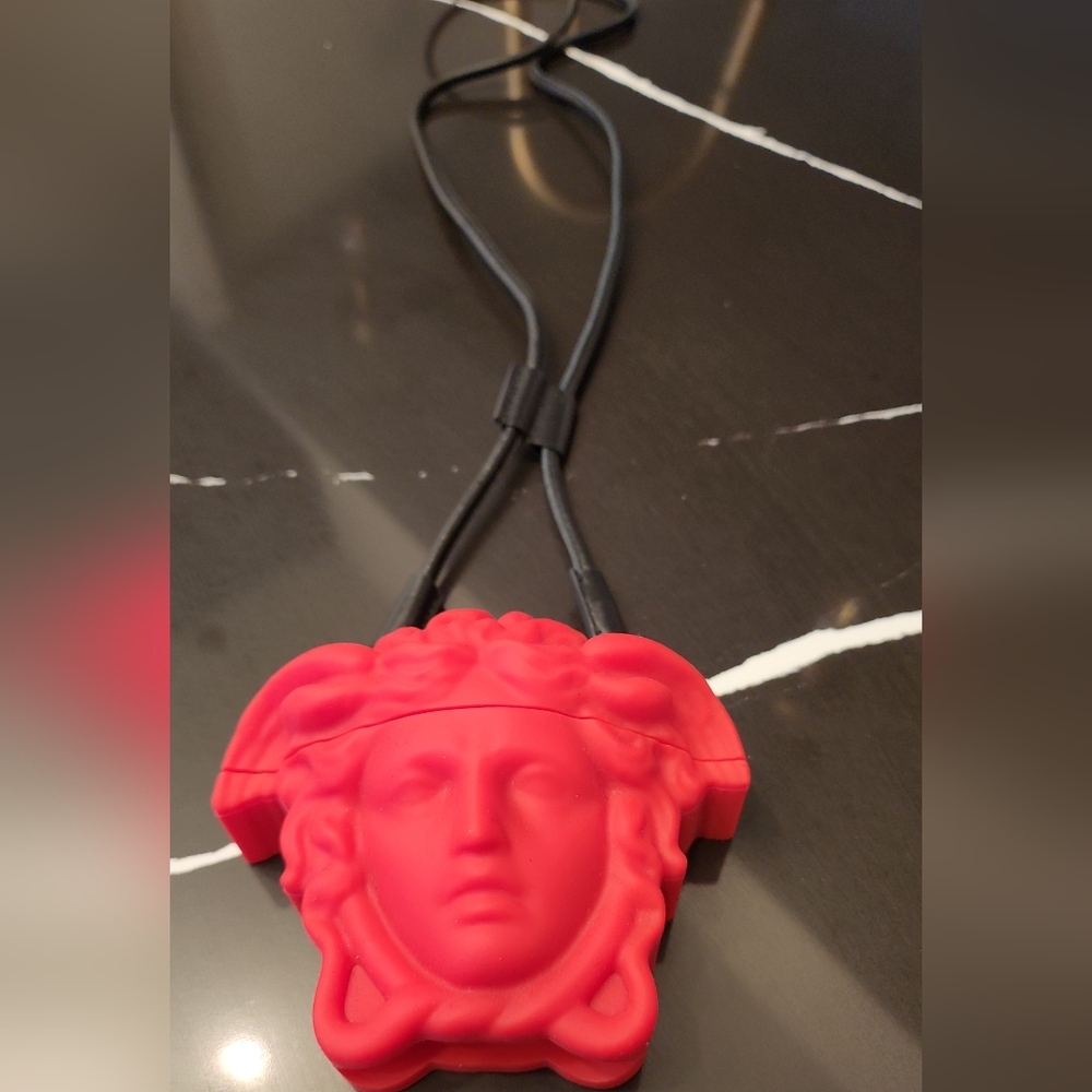 Authentic Versace airpods case with leather straps
